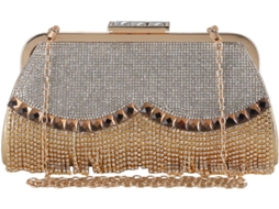 Bolsa De Festa Ciieeo Com Strass, Design Elegante E Prático Em Poliéster, Bolsa De Mão