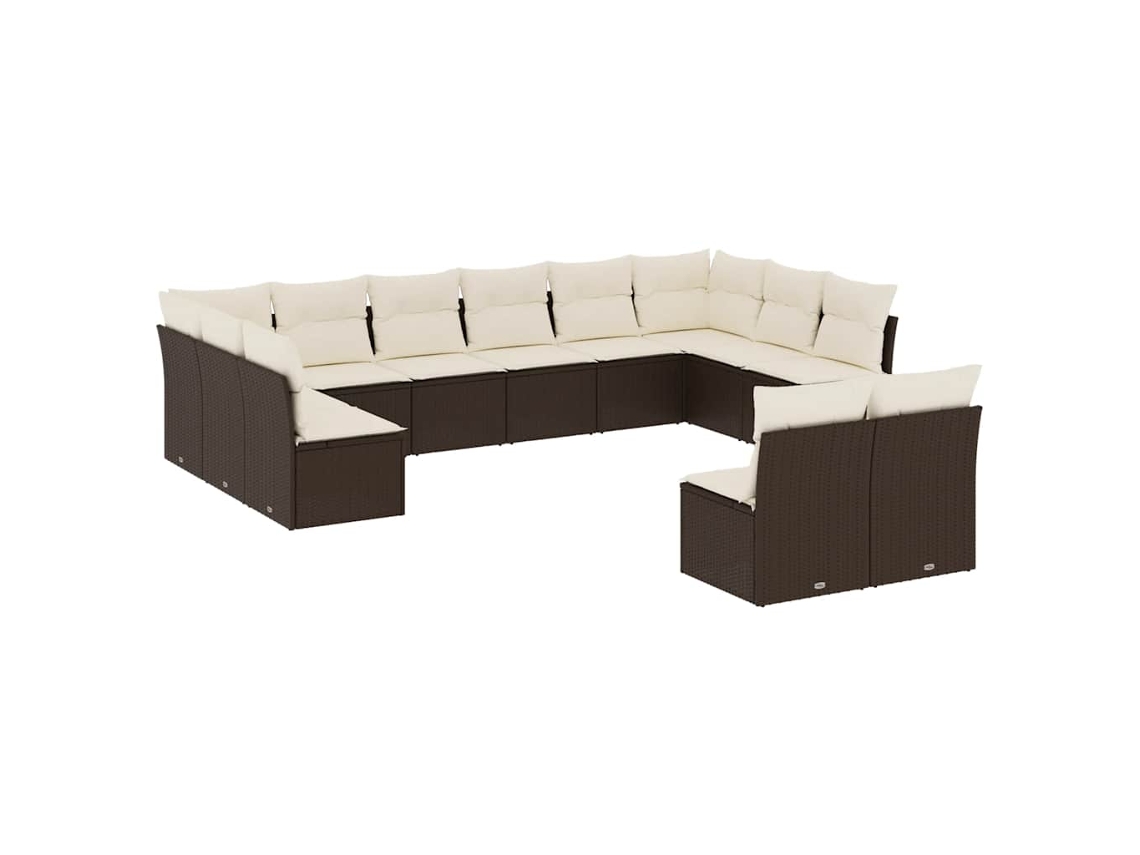 Garden Sofa Set, Garden Sofa Sets Vidaxl Marrom Rattan / Vime (n/a)