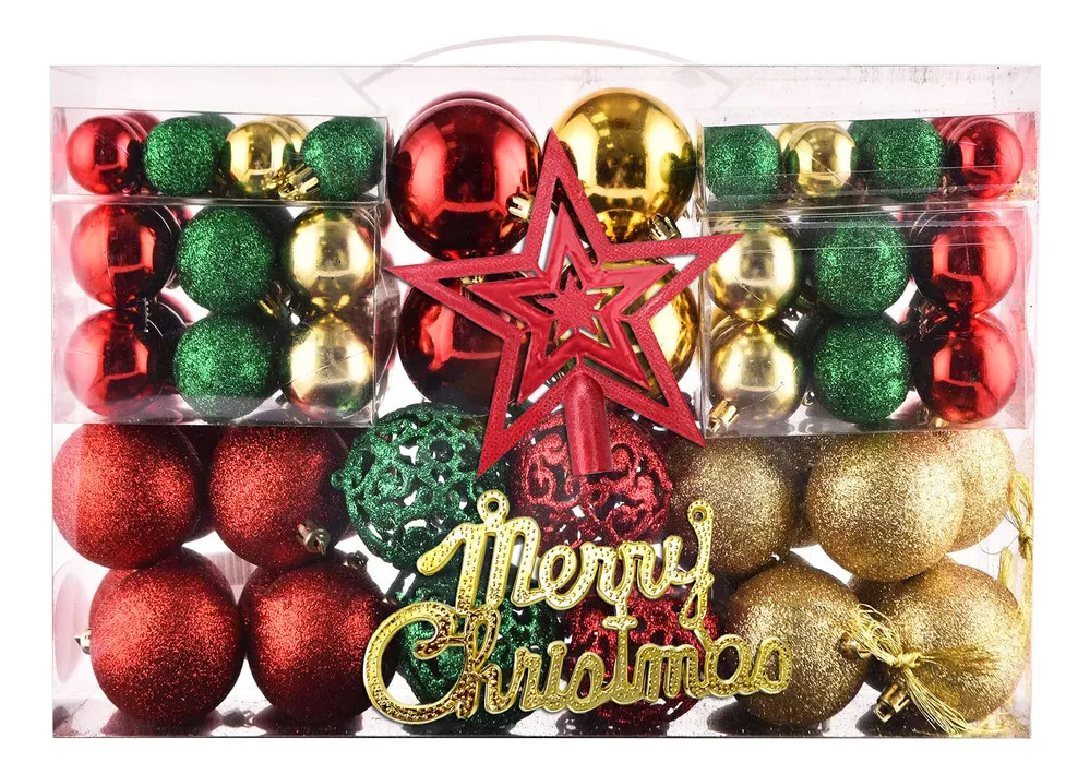 Novo Pacote M De Bolas De Decoração De Natal Em Formatovayotoy