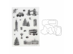 Sellos Diy Navideños Transparentes Reutilizables Con Troquel para Decorar Tarjetas, Scrapbooks Y Álbumes de Fotos