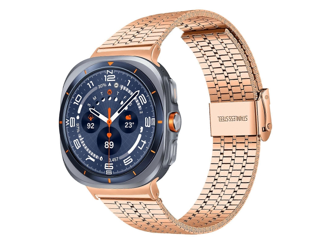 Pulseira De Relógio De Aço Inoxidável Com Fivela De Sete Contas Xdfind