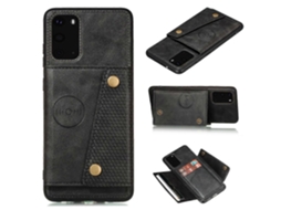 Capa Protetora Magnética À Prova De Choque Com Fecho Duplo De Pu Tpu Com Compartimento Para Cartão E Suporte Para Samsung Galaxy Note 20 Ultra