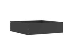 Vidaxl Acabamento Para Gramado 50 X 50 X 13 Cm Aço Preto