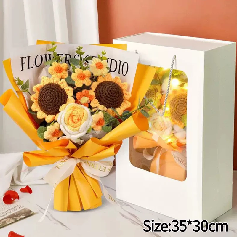 Buquês de Crochê Prontos, Buquês de Formatura, Buquês de Crochê Feitos À Mão MDUG