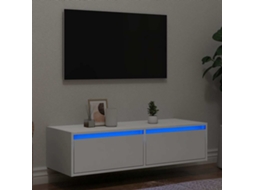 Vidaxl Móvel de Tv com Luzes Led 100x35,5x25 Cm Branco