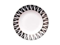 Pratos De Jantar De Cerâmica Com Design Criativo E Estampa, Prato Redondo Branco Para Salada E Massa, 20,5 Cm, Fácil De Limpar.