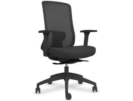 Cadeira de Escritório Executiva SPACIO Ardena Preto Ergonómica Braços Reguláveis Malha e Tecido