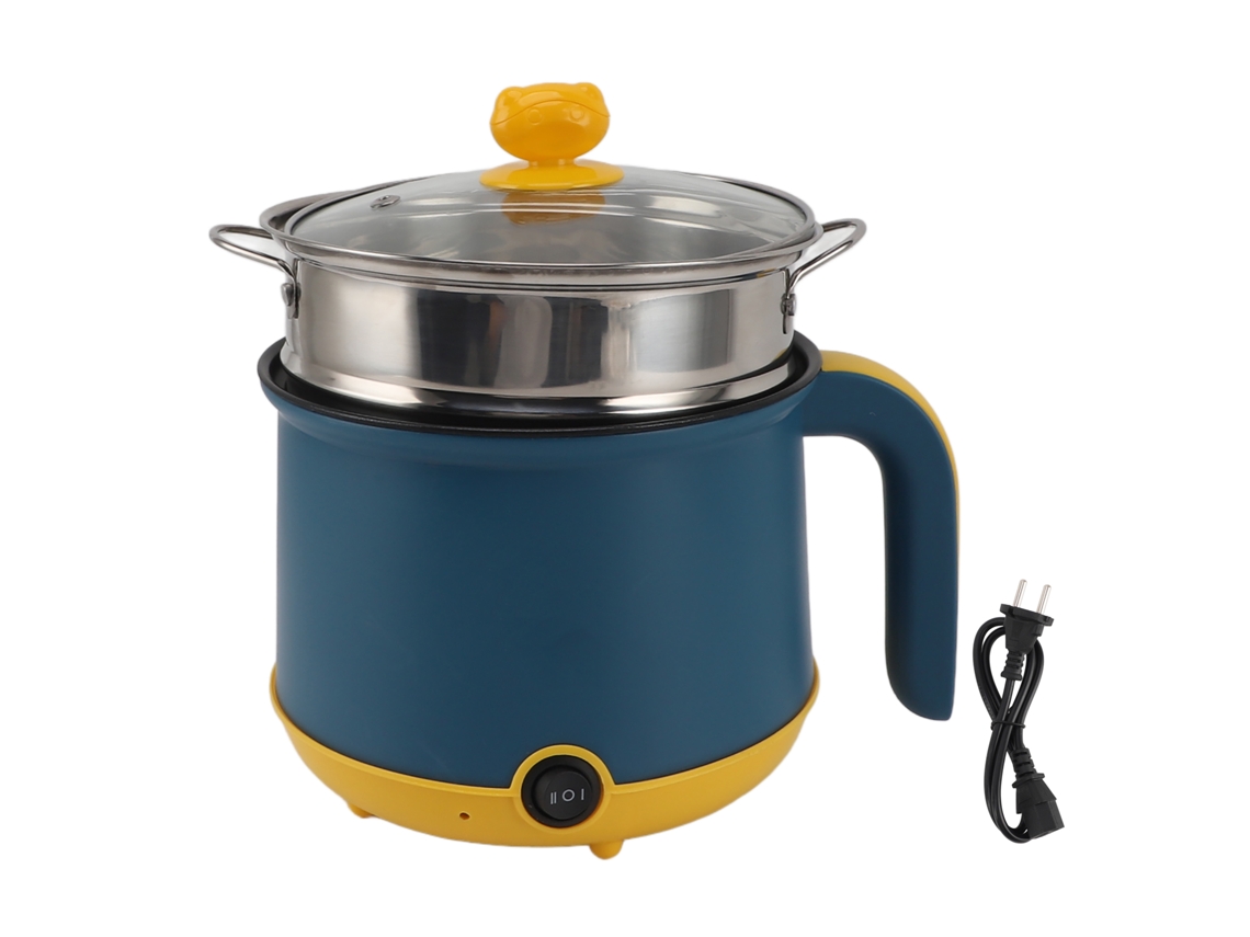 Panela Elétrica 1.8l 600w Aço Inoxidável Antiaderente Tampa Transparente Eu Plug