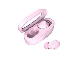 Fones Bluetooth LAXISCREED K90 Rosa com Estojo Transparente
