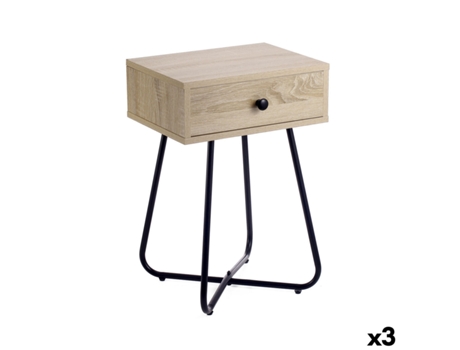 Mesa De Apoio Moblekit Castanho Preto 40 X 34 X 60 Cm (3 Unidades)