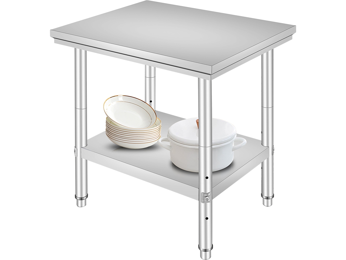 Mesa De Trabalho Succebuy 60x76x80cm Em Aço Inox Para Cozinha E Restaurante