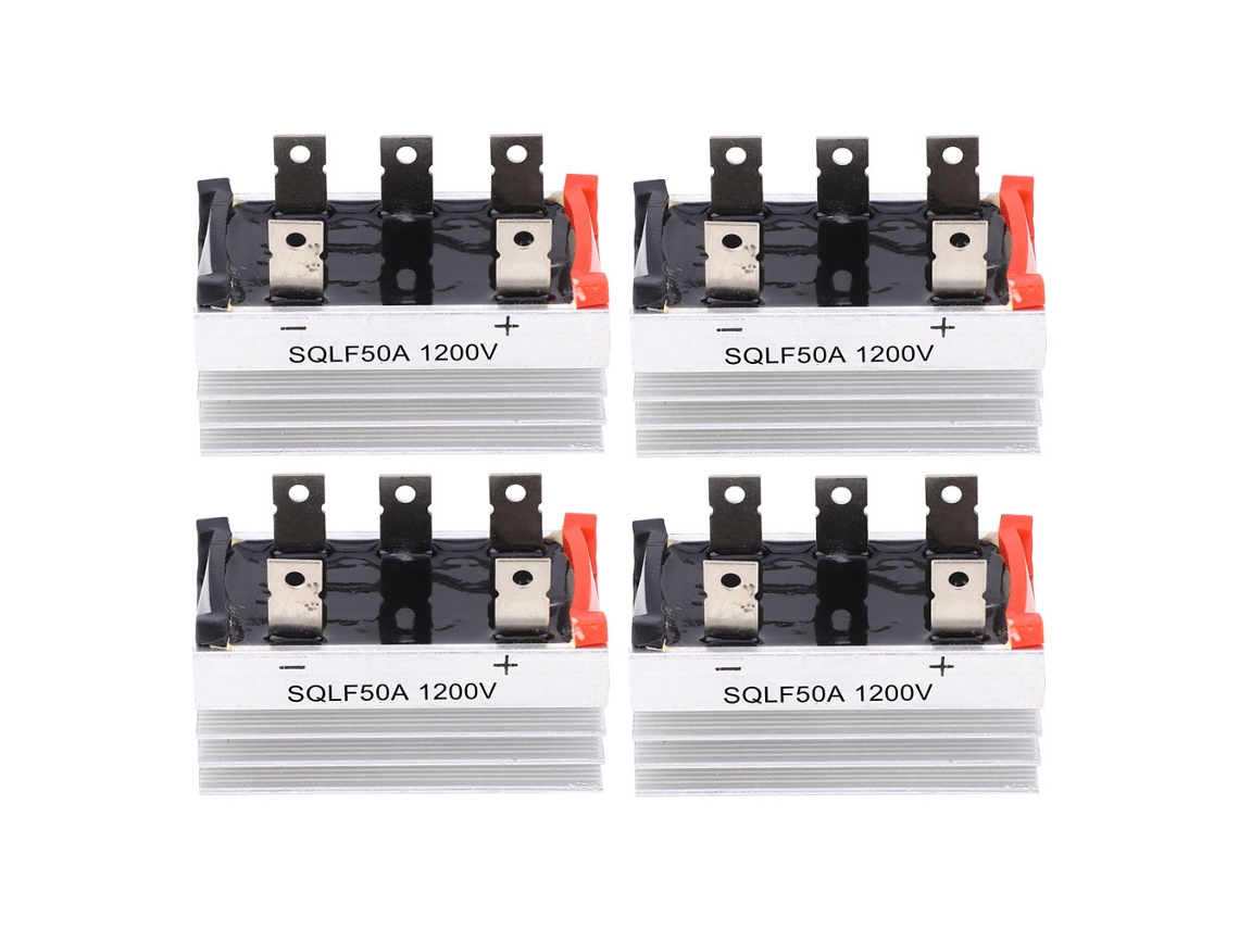 4 Peças Rectificador Puente Sqlf50a 1200v Módulo de Rectificação Trifásica com Dissipador de Calor