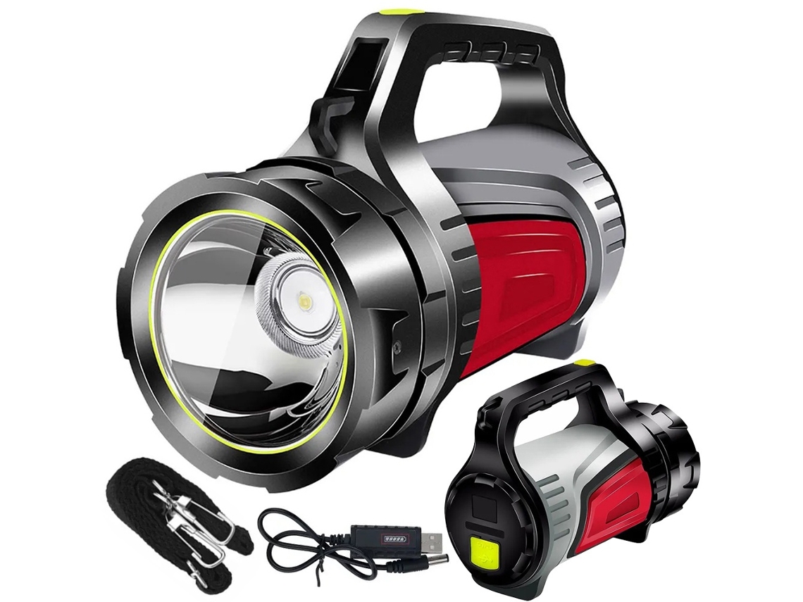 Lanterna Led Com Alça E Carregador Portátil Aquaforge