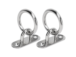 2 Peças De Placas Olhal Em Aço Inoxidável, Alta Resistência, Alto Polimento, Placas De Olhal Robustas Com Anéis Redondos Para Uso Marítimo, 8 Mm