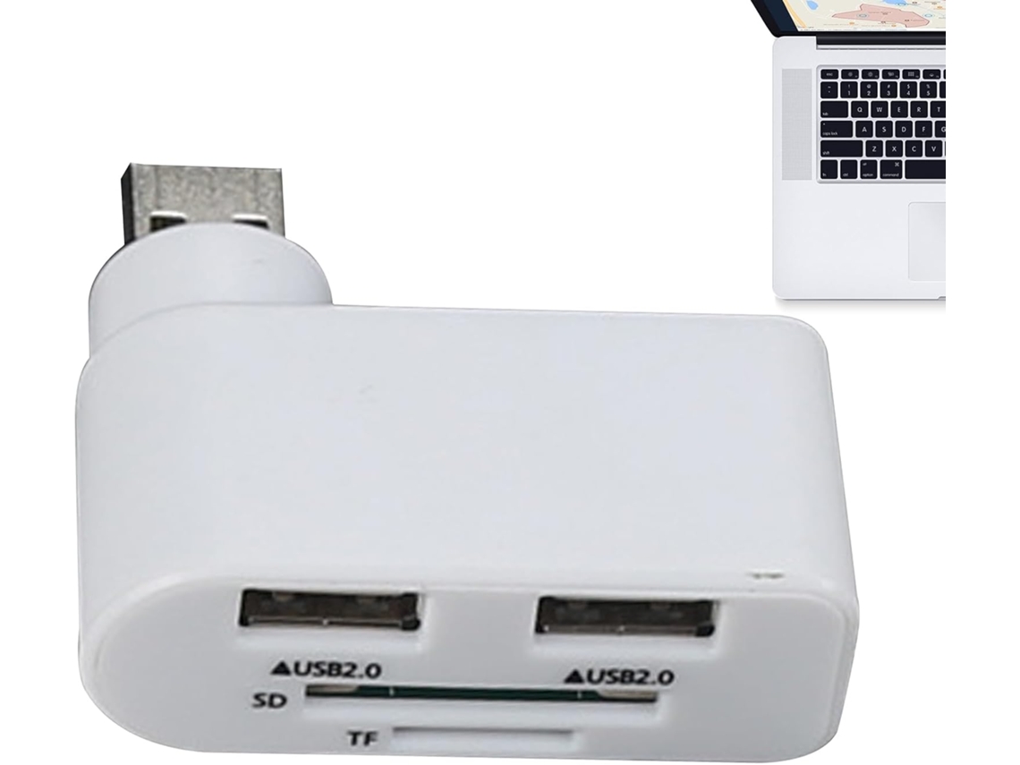 Hub Usb Com Rotação De 180°, Plug And Play, Compacto E Múltiplas