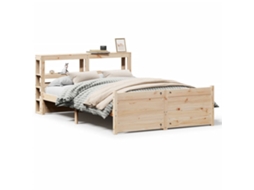 Estrutura Cama C/ Cabeceira 140x190 Cm Pinho Maciço MAISON EXCLUSIVE