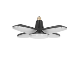 Lâmpada de garagem LED 120W 13600lm deformável 4 painéis ajustáveis E26 E27 85 265V | S/MARCA