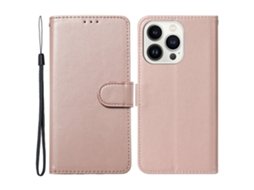 Capa Quedas Para Iphone 15 Pro Max Pele Sintética Rosa
