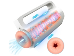 Masturbador Masculino Com Sucção E Vibração, Acariciador De Vagina Texturizado 3d Realista, Brinquedos Sexuais Para Homens, Branco