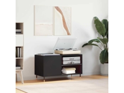 Vidaxl Armário Para Discos 85x38x48 Cm Derivados De Madeira Preto