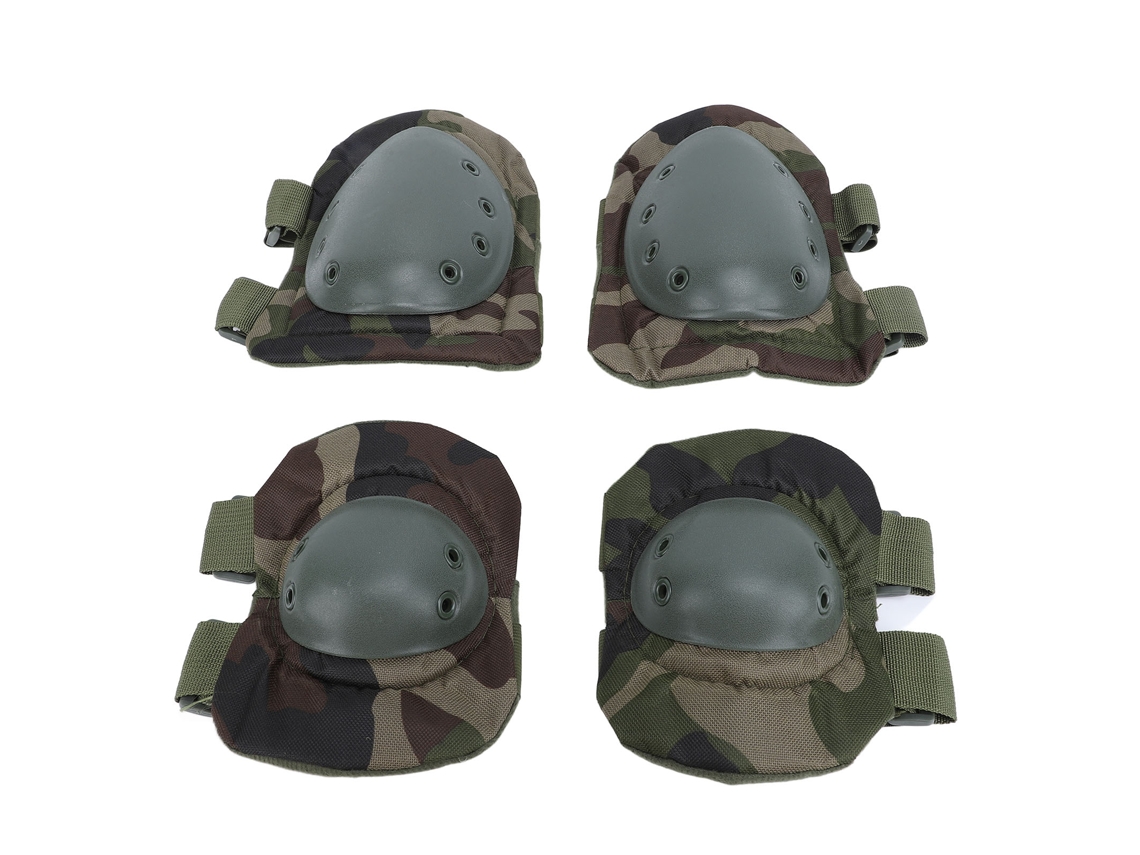 4pcs Conjunto De Protetores De Joelho E Cotovelo Verde Para Manutenção De Engenharia