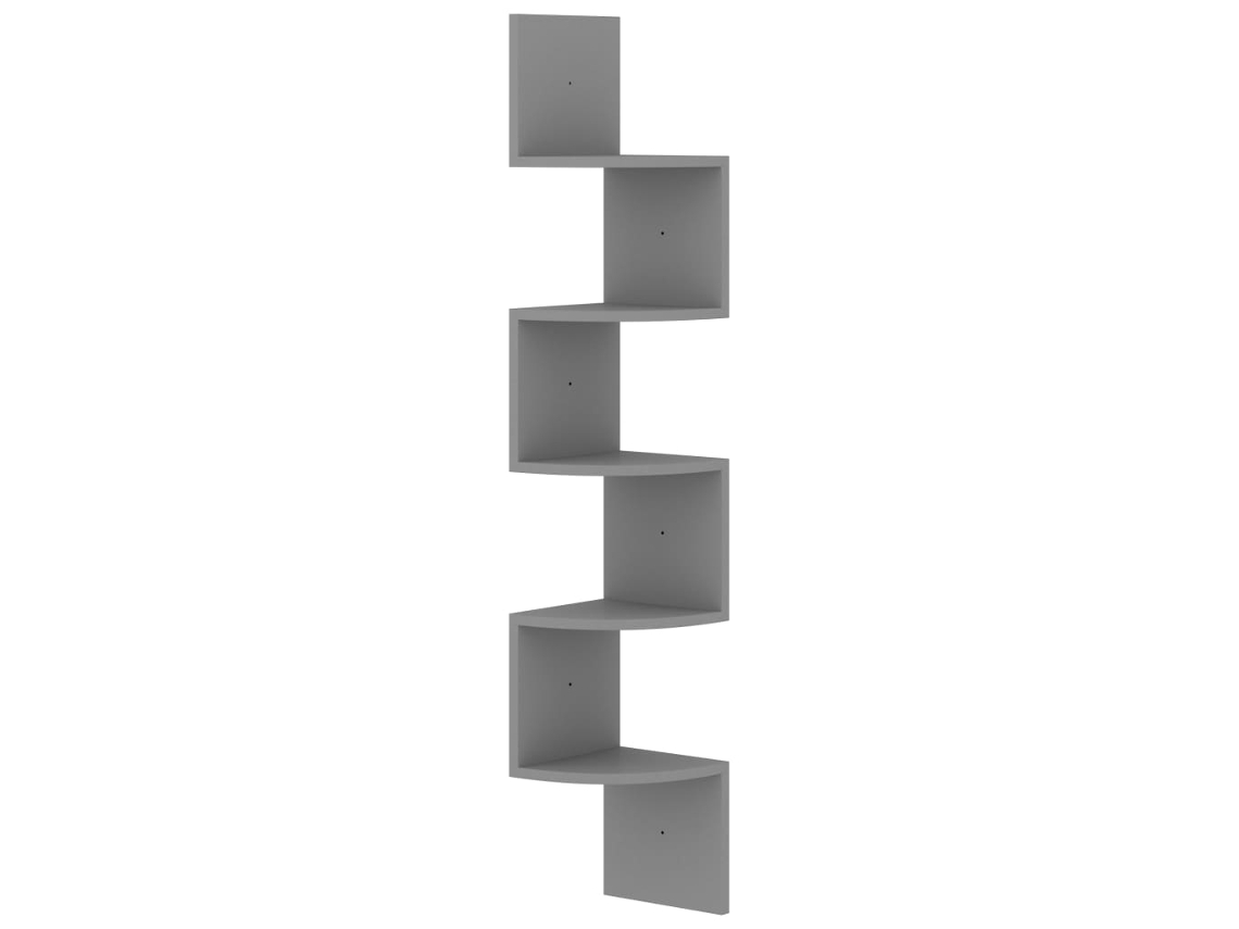 Wall Corner Shelf, Wall Corner Shelves Vidaxl Cinzeto Madeira Processada (n/a)
