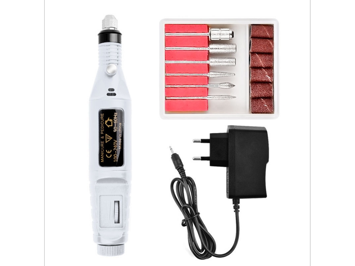 Máquina De Polimento De Manicure Moedor Branco
