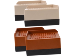 Conjunto De 4 Pés De Cama Em Plástico E Borracha Macia Para Elevar Camas.