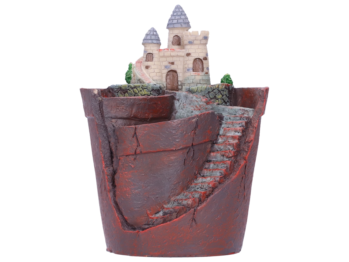 Vaso de Casa Primerox em Resina Mini com Forma de Casa para Plantas Suculentas