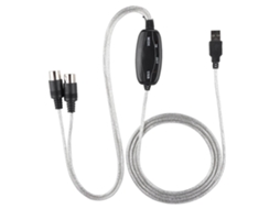 Cabo USB MIDI Lurelia, interface para teclados, pianos e sintetizadores, PC e computador.