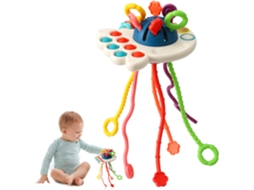 Brinquedos Montessori, Brinquedo De Silicone Com Cordão Para Atividades, Brinquedos Sensoriais Para Bebês, Brinquedos Para Desenv Aquaforge