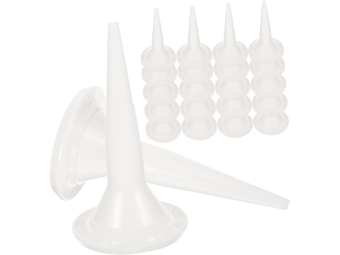 50 Pontas Aplicadoras De Silicone Branco