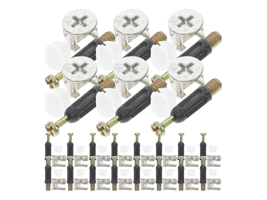 Conjunto De 24 Peças Conectores Para Móveis E Armários, Com Conectores De Metal E Plástico Para Montagem Segura