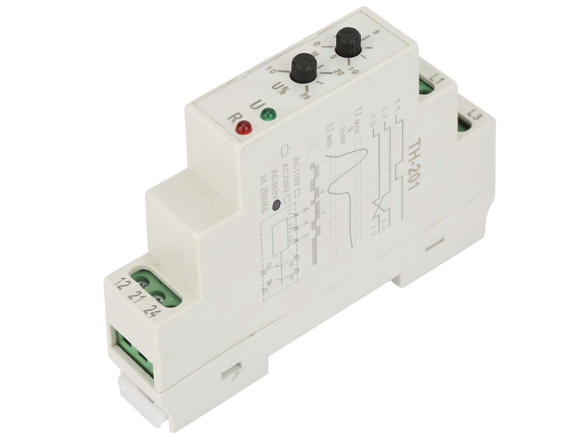 Laxiscreed Relé De Proteção De Energia 380v, Controle Trifásico, Monitorização De Tensão E Sequência