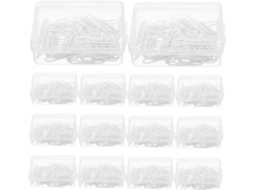 Conjunto Baluue com 750 clipes de mesa de metal, clipes de papel e marcadores de página para documentos, para uso escolar.