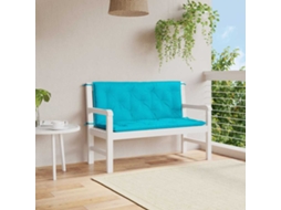 Vidaxl Almofadões P/ Banco De Jardim 2 Pcs 120x50x7 Cm Tecido Turquesa
