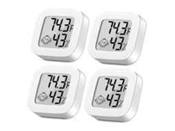 Mini higrômetro interno do termômetro do lcd, 4 peças digital thermo higrômetro indicador precisão monitor de temperatura ambiente o27 S/MARCA