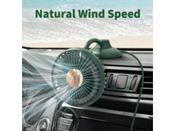 Mini Car Fan Powerful Silent 3 Speeds 360° Rotation Car Home Office Travel