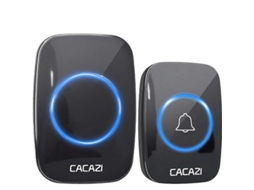 Campainha Sem Fio Autoalimentada Ip44 Com Alcance 400ft, 2 Transmissores E 2 Receptores, Instalação Fácil