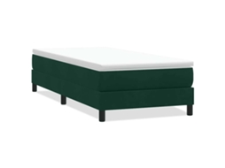 Box Cama de Molas Verde Escuro Sem Colchão em Veludo MAISON EXCLUSIVE (100x210 cm)