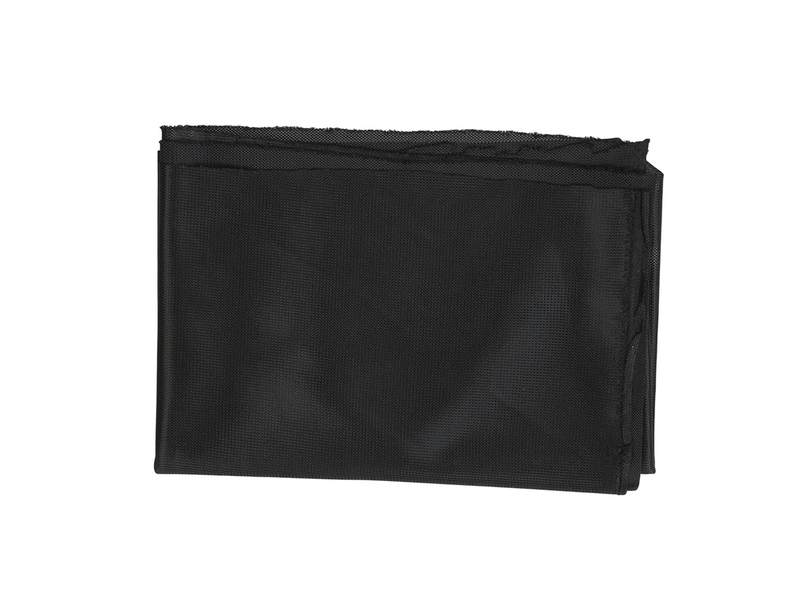 Funda de malha de poliéster respirável e impermeável para alto-falante, preta, 140x91 cm
