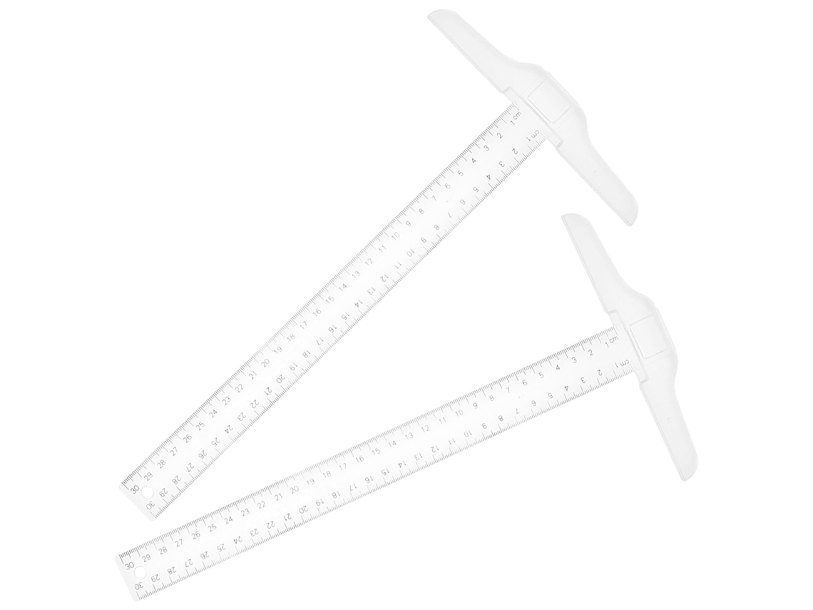 Fita Métrica Transparente De Plástico 2 Peças Para Marcenaria,