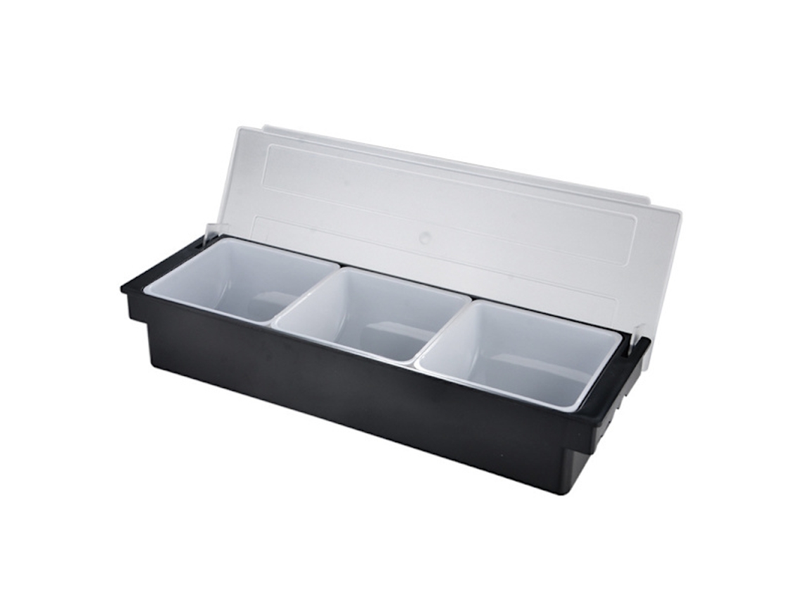 Pote Para Temperos 3 Compartimentos Plástico Cozinha