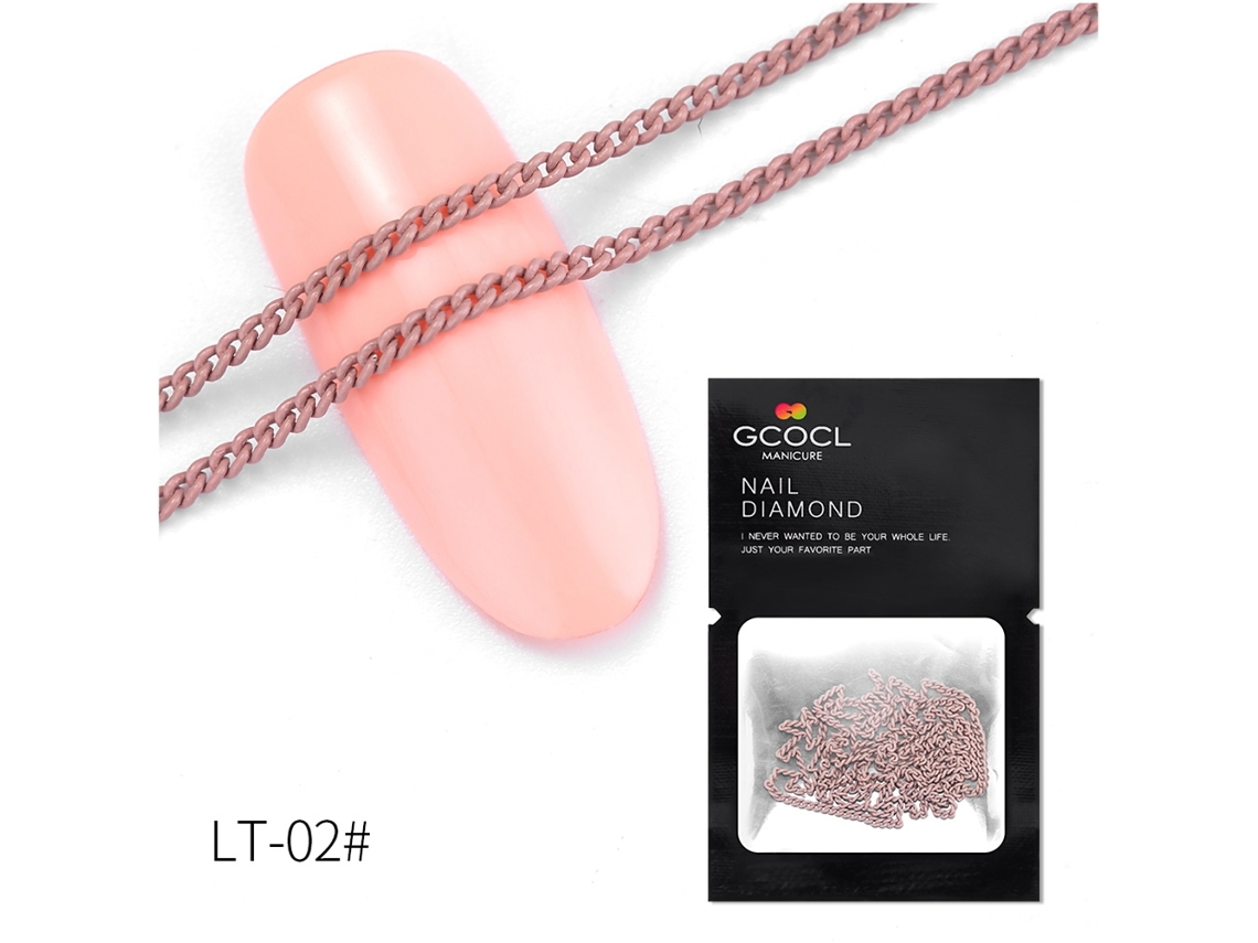 Nova corrente para decoração de unhas profissional, estilo camafeu, na cor marrom.