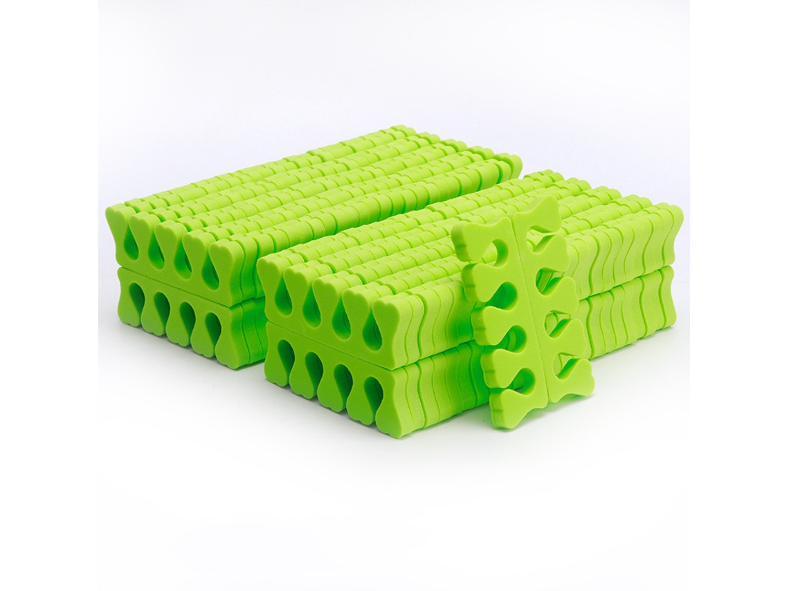Separador De Dedos De Espuma Para Unhas 100pcs Soft Separator Manicure Pedicure Ferramenta Verde