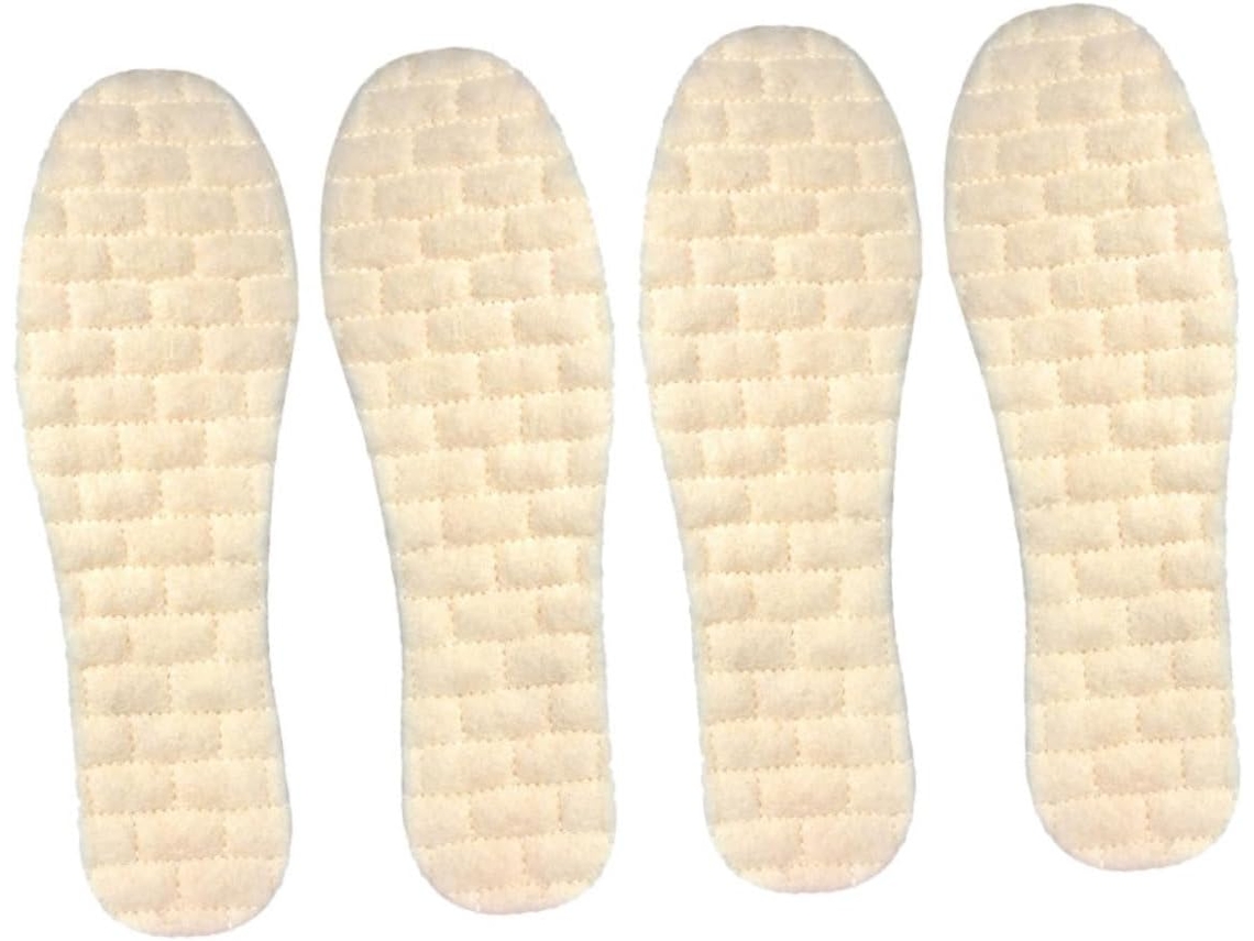 Palmilhas Térmicas Para Calçados Femininos, 2 Pares, Acolchoadas, Respiráveis, Em Fleece E Com Absorção De Impacto