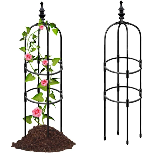 Treliça de jardim AQUAFORGE, obelisco, suporte para plantas