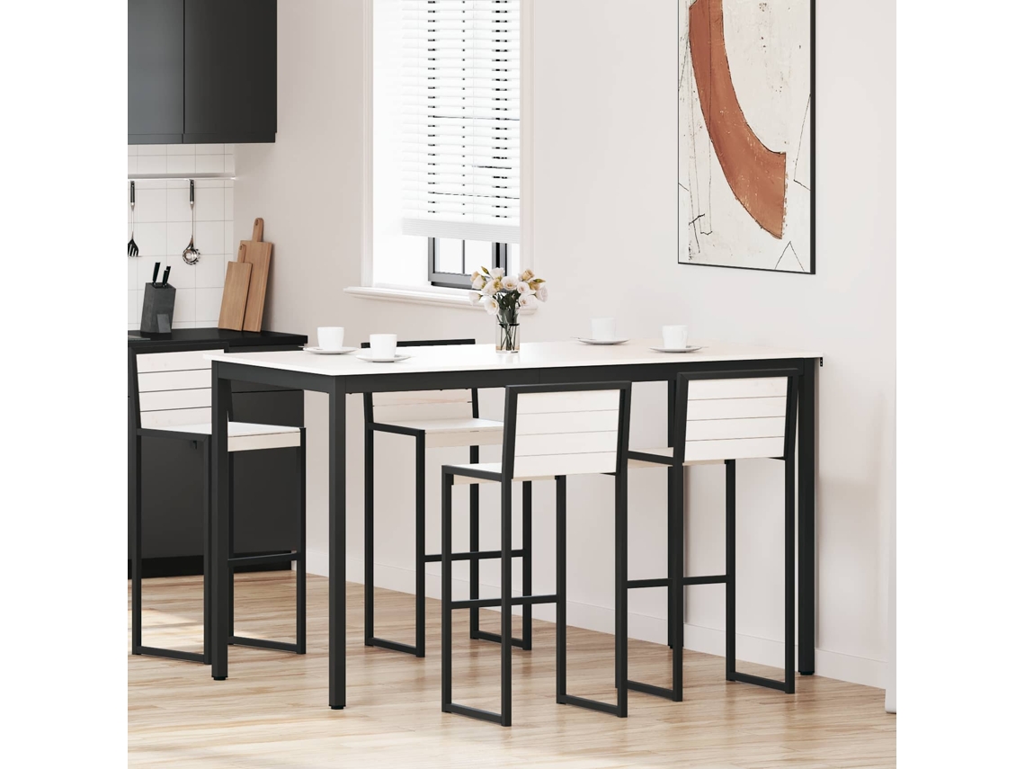Vidaxl Mesa De Bar Branco 180 X 90 X 105 Cm Madeira De Pinheiro Sólida