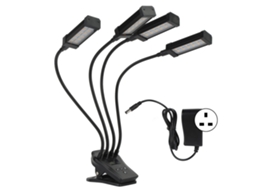 Luz de crescimento para plantas, 96W, 4 cabeças, espectro completo, display LCD, UK Plug Primerox