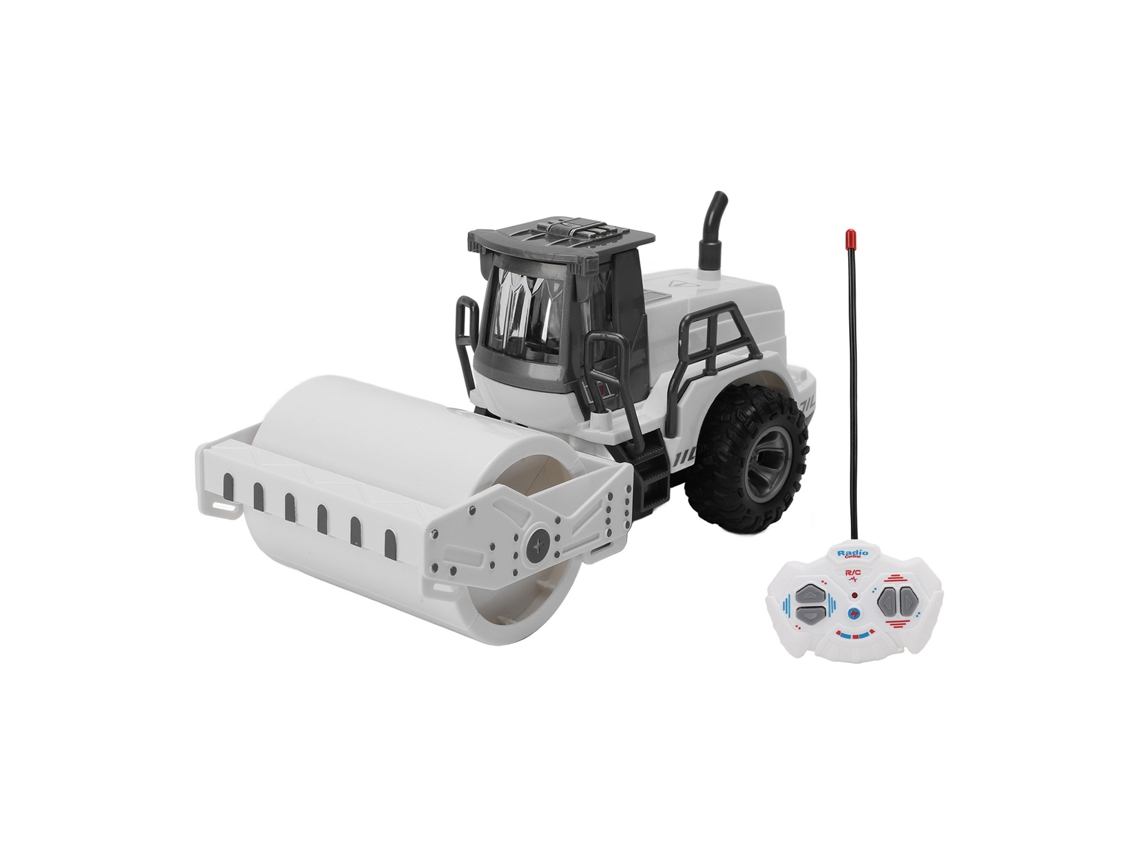 Rolo Compactador Controle Remoto 4ch Veículo Engenharia Brinquedo Para Meninos Interior Exterior
